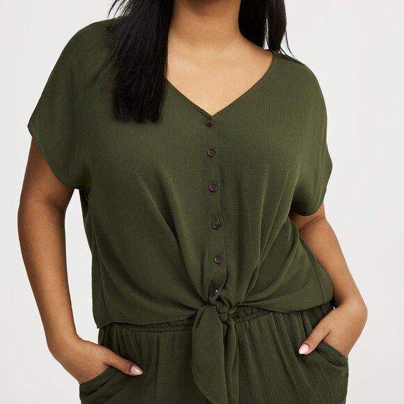 TORRID Dolman Tie-Front Top - Picture 6 of 11